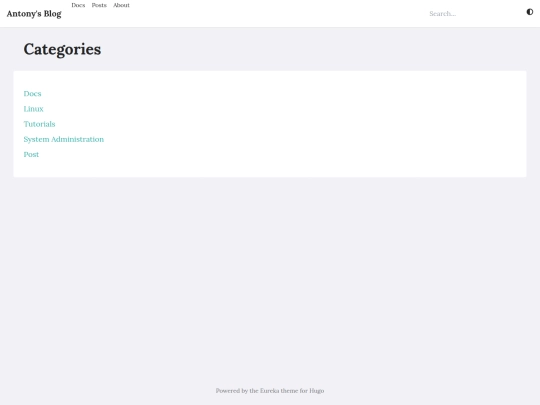 categories screenshot