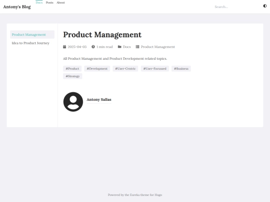 docs/product_management screenshot