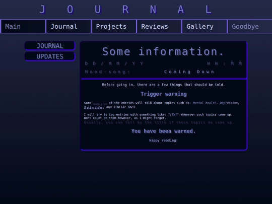 journal screenshot