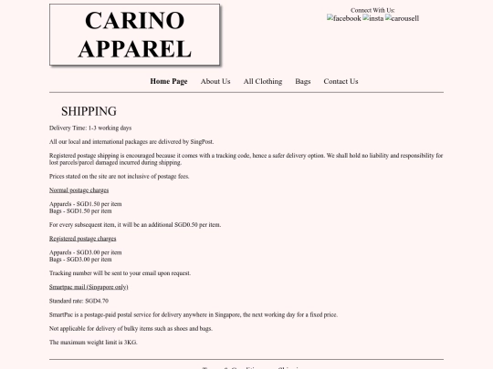 shipping screenshot