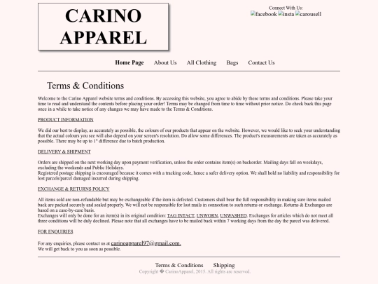 termsAndConditions screenshot