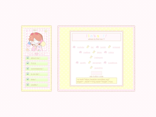 links screenshot