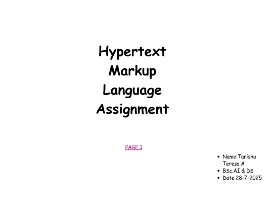 html/assignment screenshot
