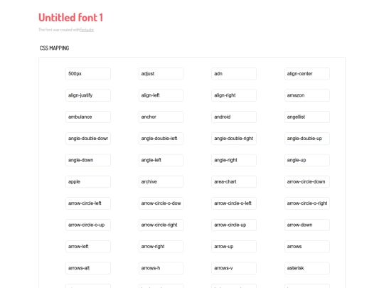 css/icons-reference screenshot