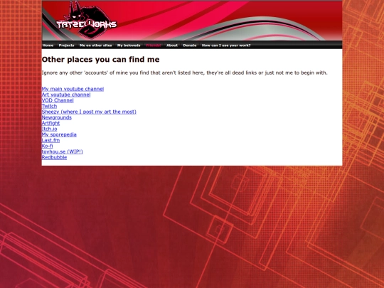 links screenshot