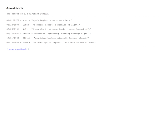 guestbook screenshot