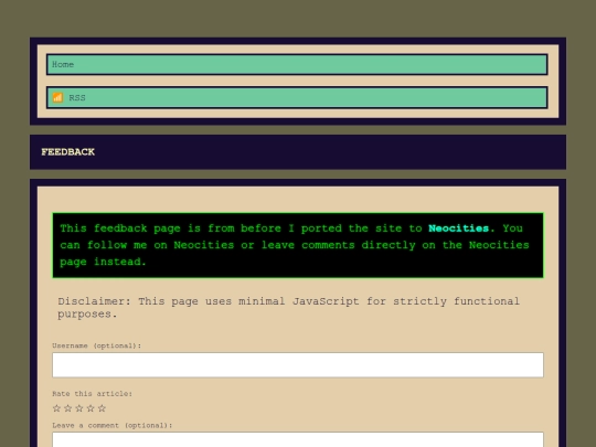 feedback screenshot