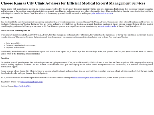 choose-kansas-city-clinic-advisors-for-efficient-medical-record-management-services screenshot