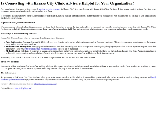 is-connecting-with-kansas-city-clinic-advisors-helpful-for-your-organization screenshot