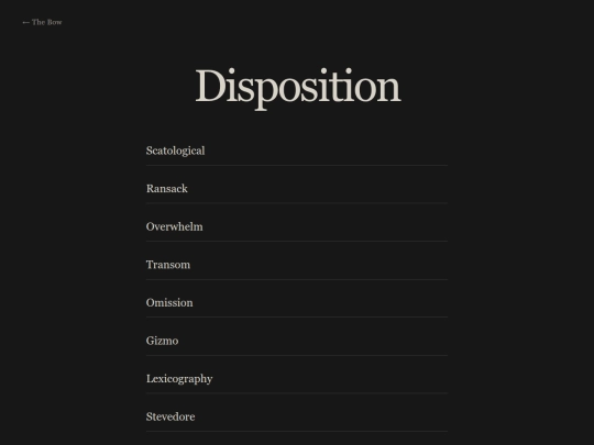 thebow/Disposition screenshot