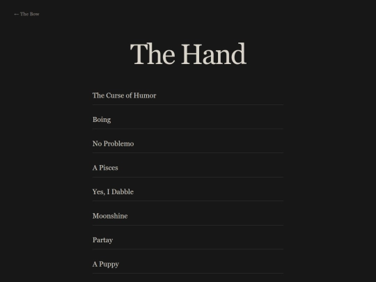 thebow/thehand screenshot