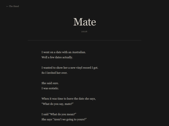 thebow/thehand/mate screenshot