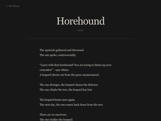 thebow/thepoison/horehound screenshot