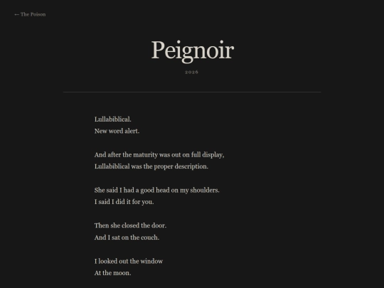thebow/thepoison/peignoir screenshot