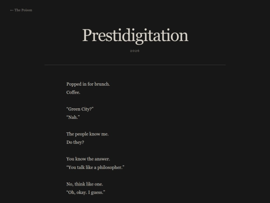 thebow/thepoison/prestidigitation screenshot