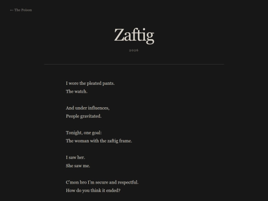 thebow/thepoison/zaftig screenshot