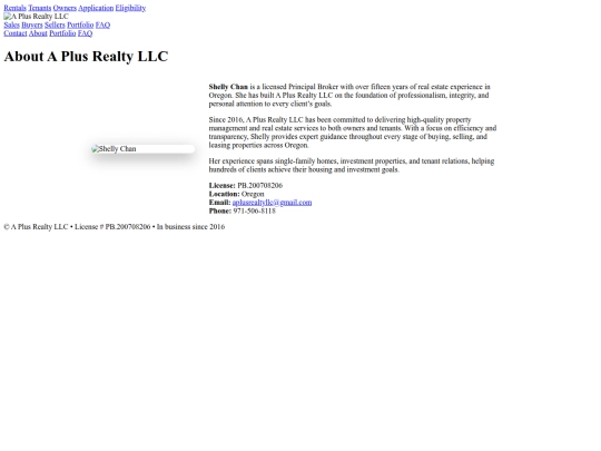 A Plus Realty/about screenshot