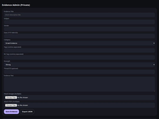 Admin screenshot