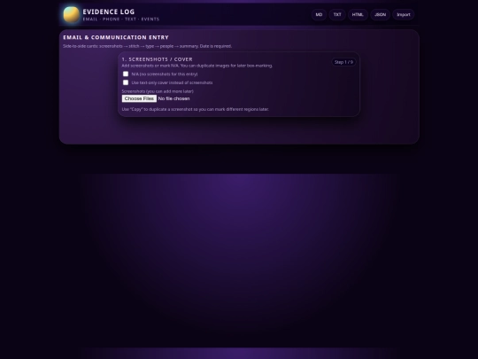Eventlog screenshot
