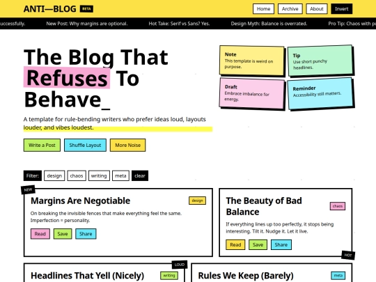 UI STYLES & THEMES/ANTI-DESIGN/Anti-Design-Blog screenshot