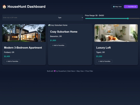 househunt screenshot
