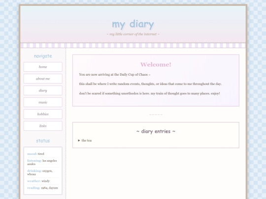 diary screenshot