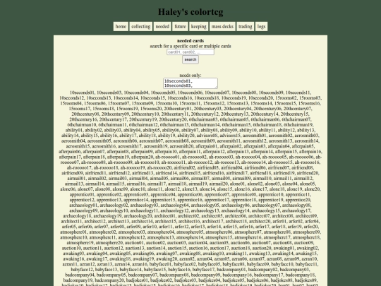 neotcg/neededcards screenshot