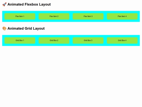 Animation flexbox grid/Animation flexbox grid screenshot