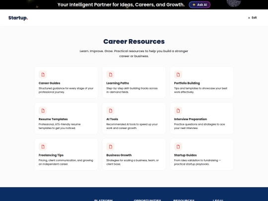 my project startup/resources screenshot