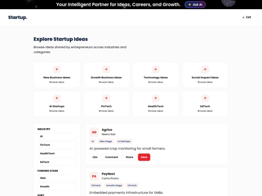 my project startup/startup-ideas screenshot