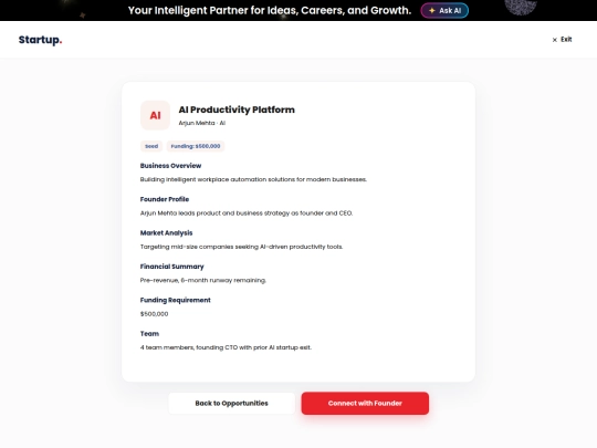 startup/startup-details screenshot