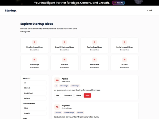 startup/startup-ideas screenshot