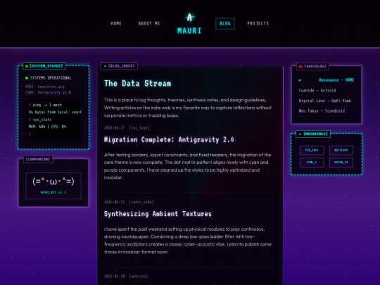 blog screenshot