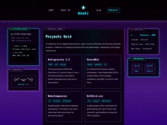 projects screenshot