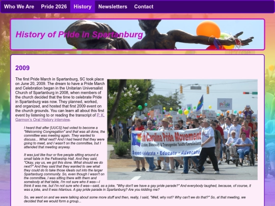 history screenshot