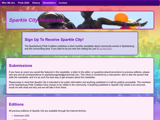 newsletters screenshot
