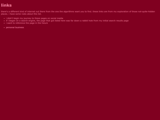 links screenshot
