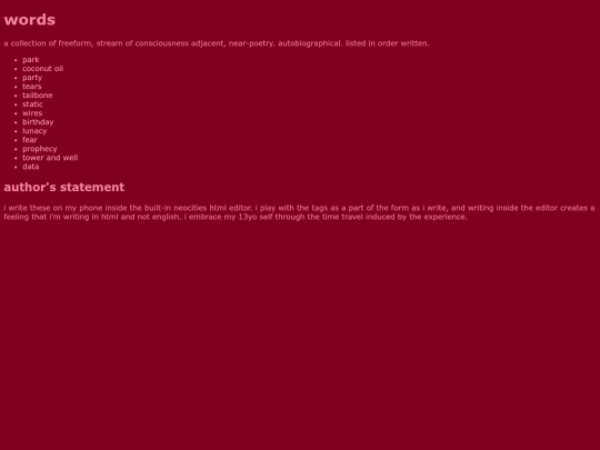 words screenshot