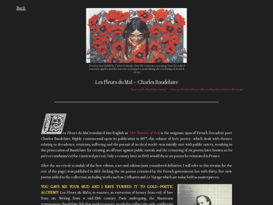 baudelaire screenshot