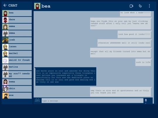 messages screenshot