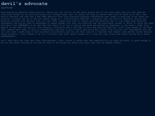 music/devilsadvocate screenshot