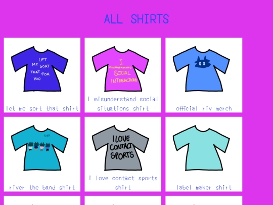 shirts/allshirts screenshot