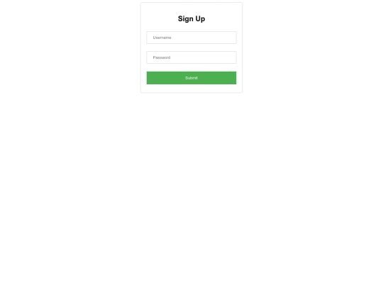 signup screenshot