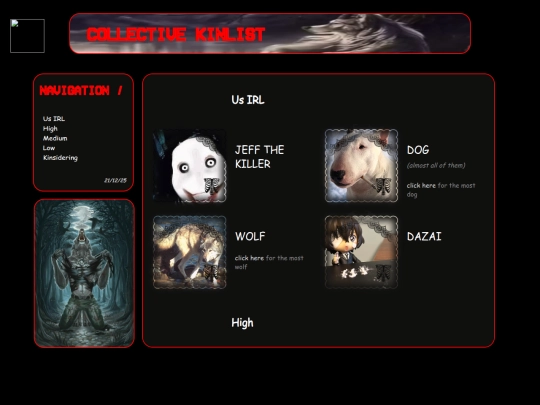 kinlist screenshot