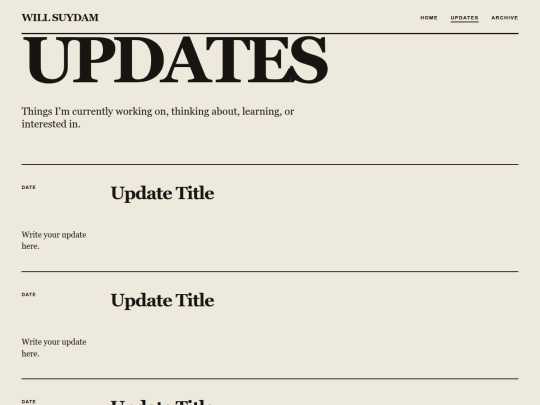 updates screenshot