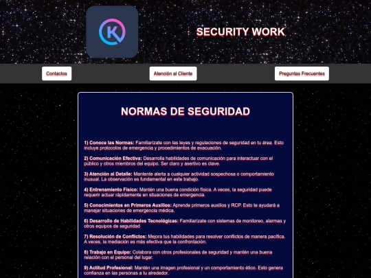 security work screenshot