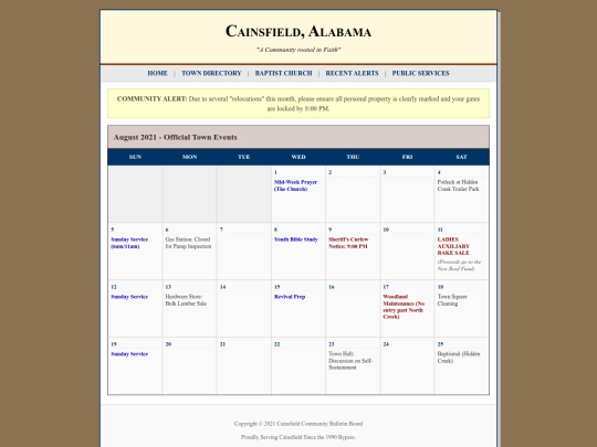community-calendar screenshot