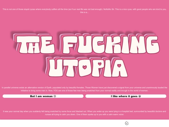 Utopia cyoa screenshot