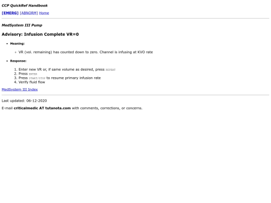 qrh/append/equip/medsys3/adv_infcomplete screenshot