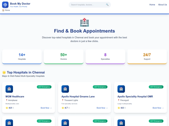 BookMyDoctor/Appointment screenshot